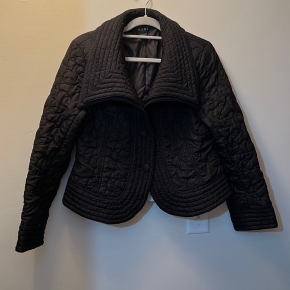 Blacks size large lightweight jacket beautiful design two button